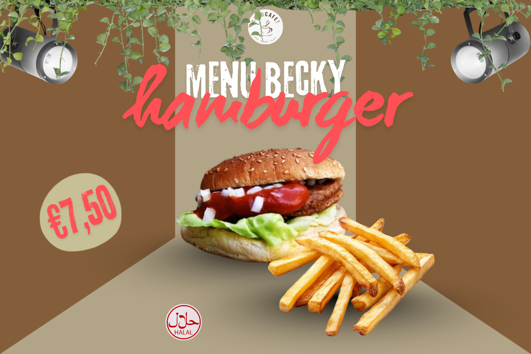 Menu Becky : Hamburger & Friet