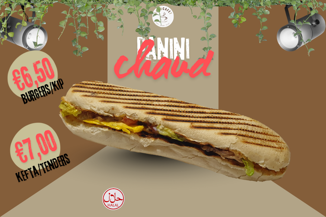 Panini : Hamburger/Fish/Vegan/Gepaneerde kip
